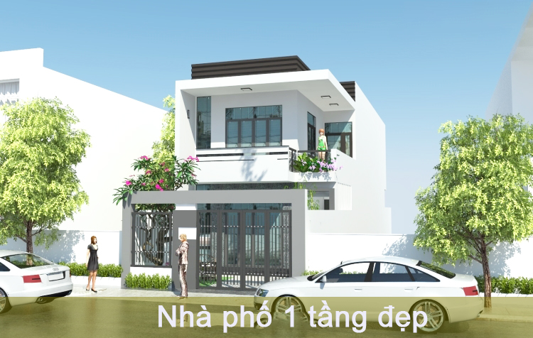 Phối cảnh nhà phố 1 tầng đẹp +15 mẫu thiết kế phong cách hiện đại