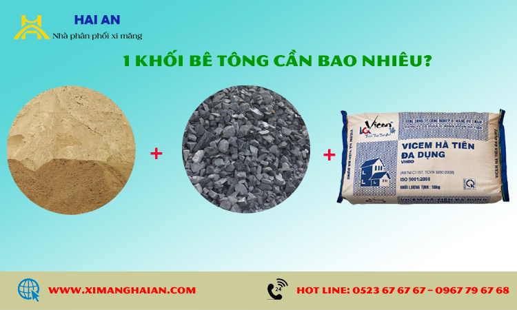 1 khối bê tông cần bao nhiêu cát đá xi măng? Thời gian đông kết xi măng là gì?